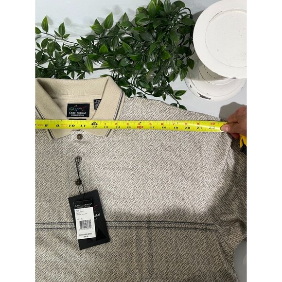 Greg Norman Collection Mens XL Mercerized Cotton Polo Shirt Beige - Picture 7 of 8